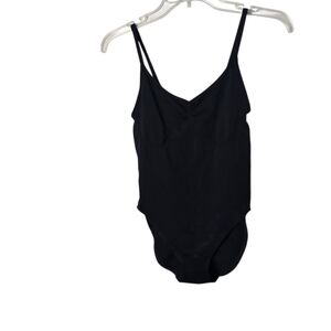 Gap Body Original Black Bodysuit Comfort Stretchy  Spaghetti Strap Layering  M
